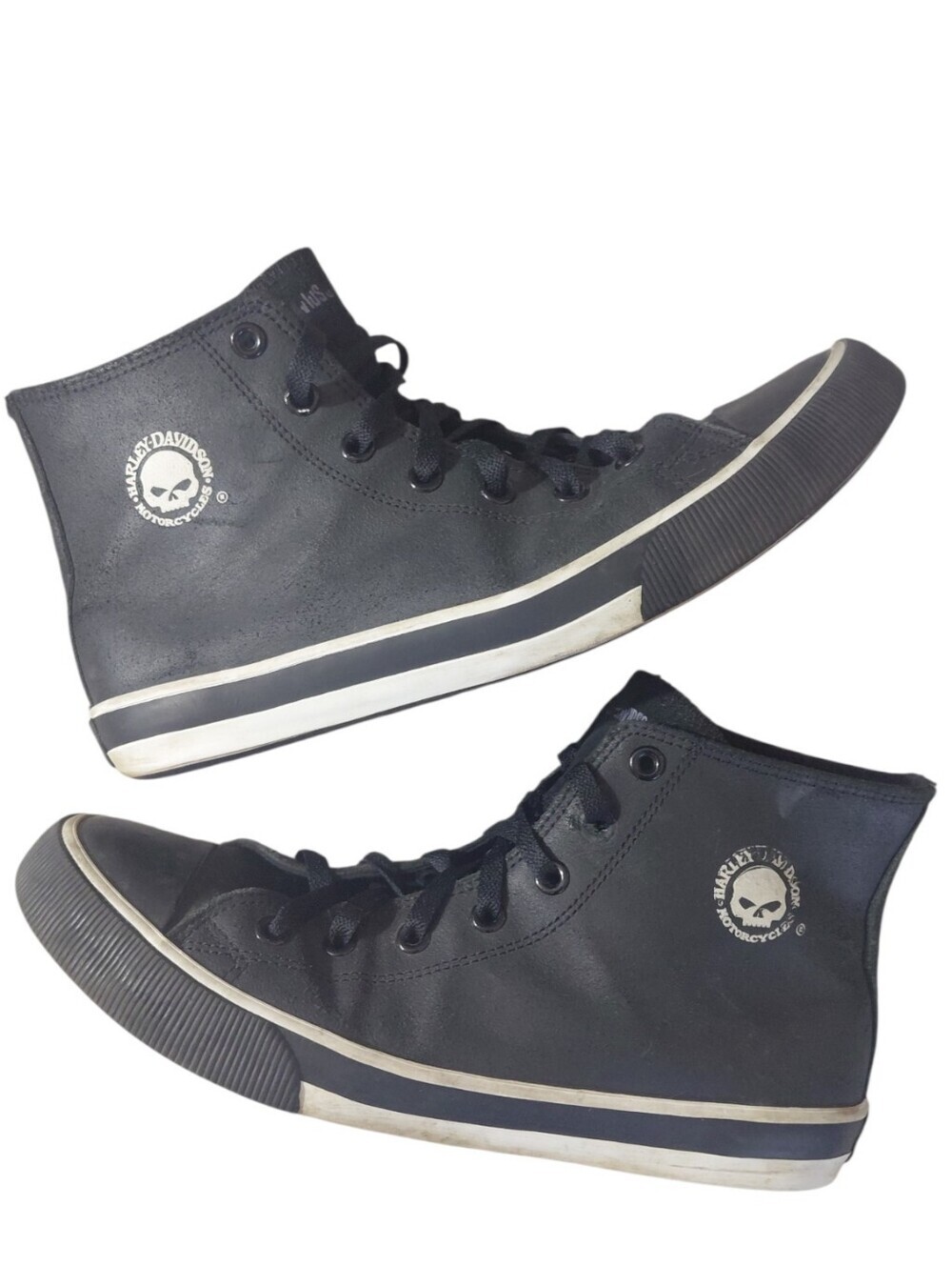 Harley-Davidson Men's Black High-Top Sneakers Size 10